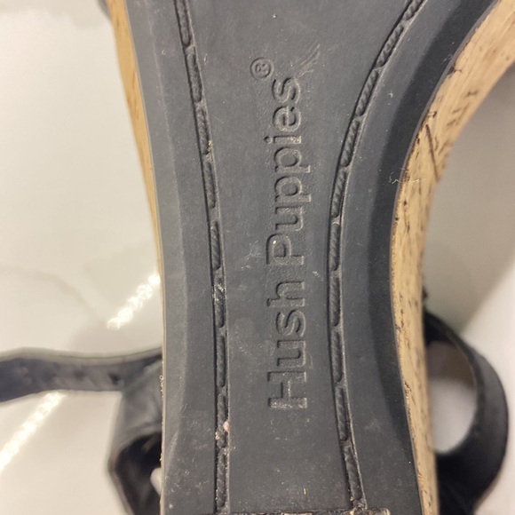 HUSH Puppies Sandals Black Adjustable Wedge Women's Size 6.5 - Picture 8 of 13